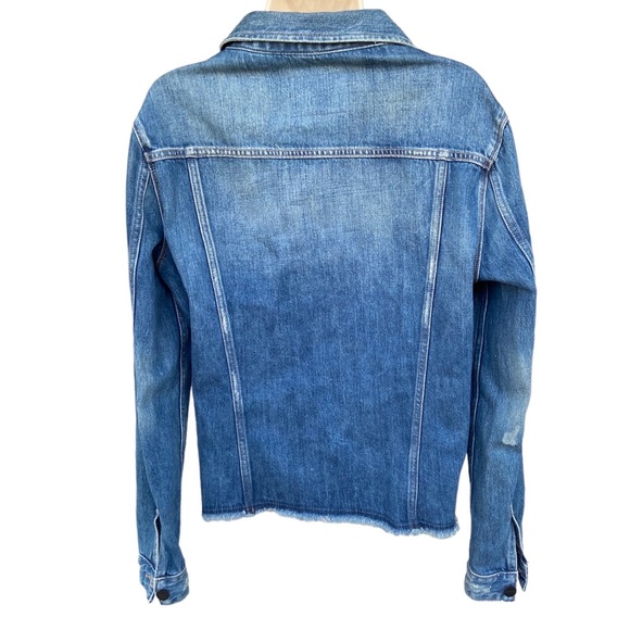 Sanctuary Denim Jacket Raw Hem Distressed - Picture 3 of 5